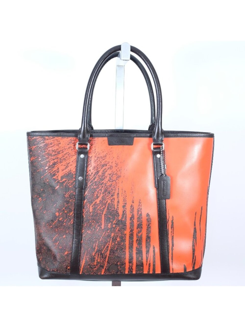 COACH x KRINK weekend XL tote bag travel luggage orange black